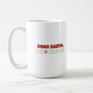 Mug Cher Père Noël, Je peux expliquer Noël drôle