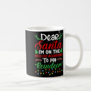 Mug Cher Père Noël je suis sur la liste des gentils se