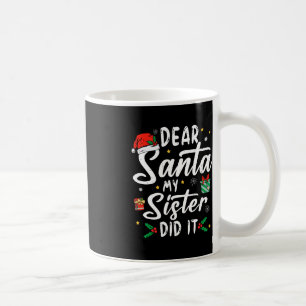 Mug Cher Père Noël Ma Soeur L'A Fait Filles Enfants Ga
