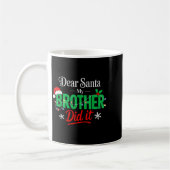 Mug Cher Père Noël Mon Frère L'A Fait Drôle Les Garçon (Gauche)