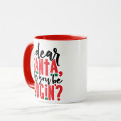 Mug Cher Père Noël, pourquoi vous faites preuve de jug (Devant gauche)