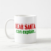Mug Cher Père Noël que je peux expliquer (Gauche)