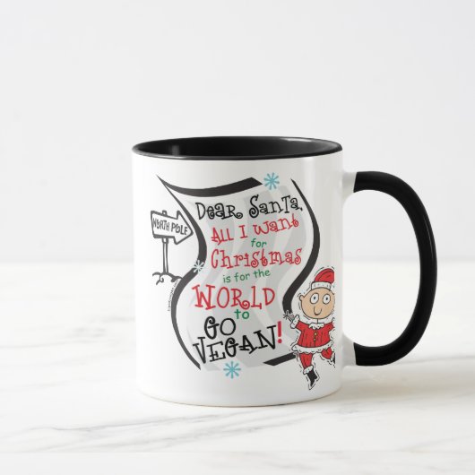 Mug Cher Père Noël Vegan Wish (Droite)