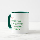 Mug Cher procureur de Père Noël - Drôle Noël (Devant gauche)