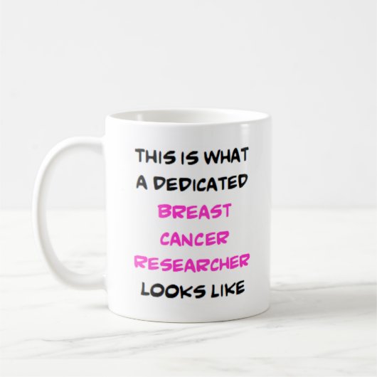 Mug chercheur sur le cancer du sein, dévoué (Gauche)
