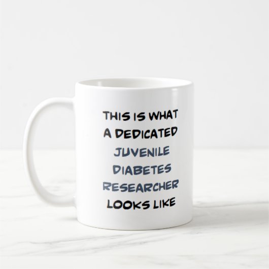 Mug chercheur sur le diabète juvénile, dévoué (Gauche)
