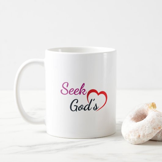 Mug Cherchez le cœur de Dieu (Avec donut)