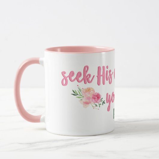 Mug Cherchez sa volonté dans tout ce que vous faites P (Gauche)