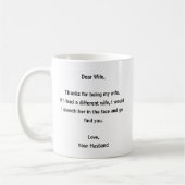 Mug Chère épouse Amour drôle (Gauche)