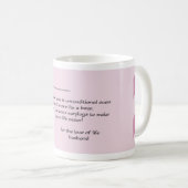 Mug Chère épouse : Conception de lettre amusante (Devant droit)