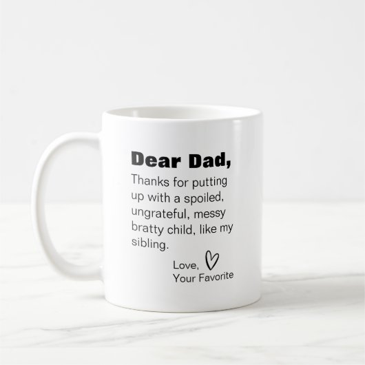 Mug Chère maman merci d'avoir supporté mon cof frère (Gauche)