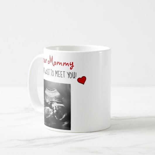 Mug Chère maman ne peut pas attendre de te rencontrer  (Devant gauche)