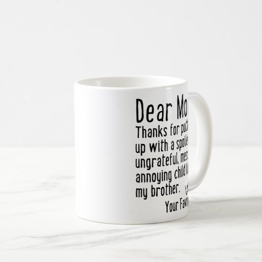 Mug Chère maman [version de frère] (Devant droit)