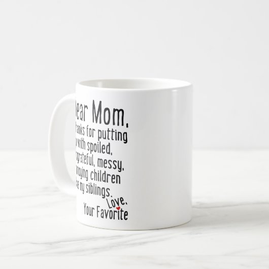 Mug Chère maman [Version des frères et soeurs] (Devant gauche)