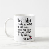 Mug Chère maman [Version des frères et soeurs] (Gauche)