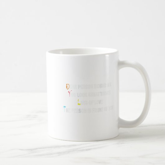 Mug Chère personne derrière moi Drôle Citations Rétro  (Droite)