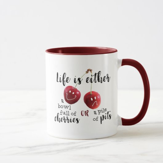 Mug Cherries dit | LA VIE EST UN BOL DE CHERRIES (Droite)