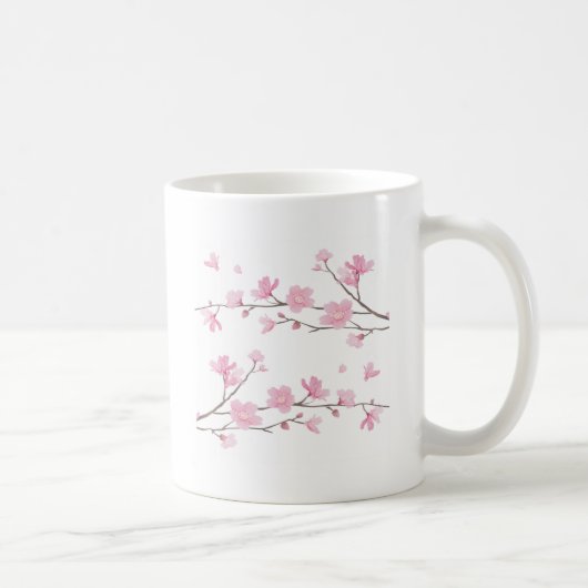 Mug Cherry Blossom - Arrière - plan blanc (Droite)