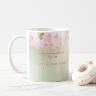 Mug Cherry Blossom Princess Japanese With Cat