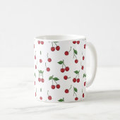 Mug Cherry Fruit Repeat Pattern Design (Devant droit)