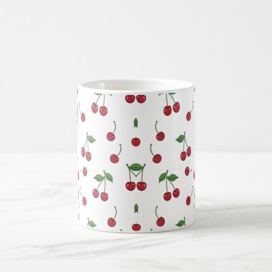 Mug Cherry Fruit Repeat Pattern Design (Centre)