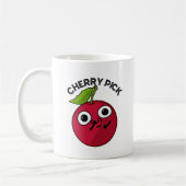 Mug Cherry Pick Funny Fruit Pun (Gauche)