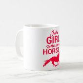 Mug Cherry Red Juste Une Fille Qui Aime Les Chevaux (Devant gauche)