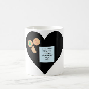 Mug Chers cookies Père Noël Apportez des jouets Coeur