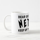 Mug Chers mercis de Dieu de net-ball (Gauche)