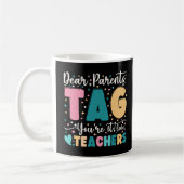 Mug Chers parents Étiquette Vous êtes ça l'amour Ensei (Gauche)