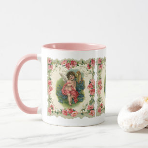 Mug Cherub victorien de la Saint-Valentin vintage au t