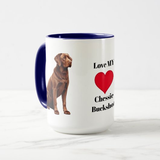 Mug Chesapeake Bay Retriever Love MY Chessie (Devant gauche)