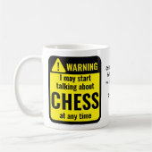 Mug Chess Funny Personalized Warning (Gauche)