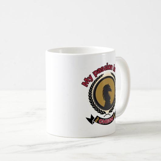 Mug Chess Knight Laurel Crown Passion Stratégie T-shir (Devant droit)