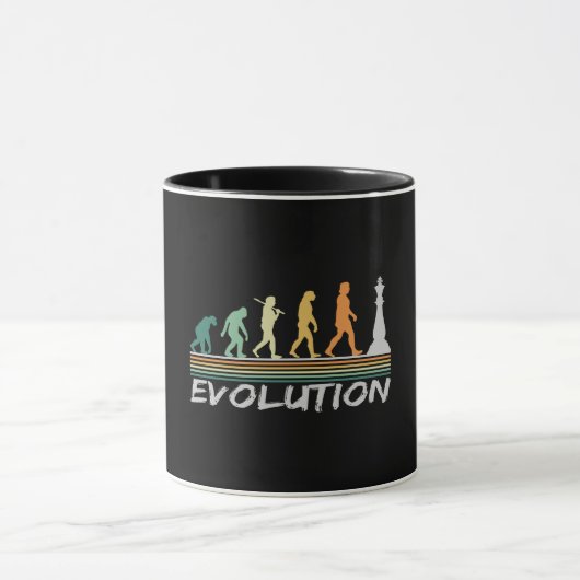 Mug Chess player Evolution Retro Funny Venin for Man (Centre)