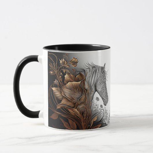 Mug Cheval #03 - Coupe de cuivre et d'encre (Gauche)