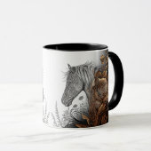 Mug Cheval #03 - Coupe de cuivre et d'encre (Devant droit)