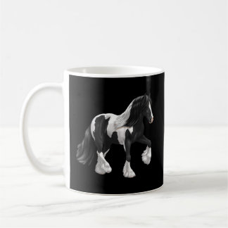 Mug Cheval à bascule noir blanc Piebald Pinto Gypsy Va