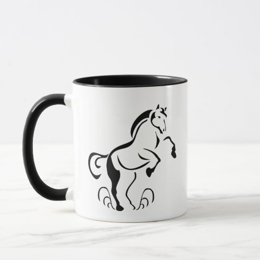 Mug Cheval À Crayon Élevant (Gauche)