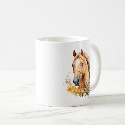 Mug Cheval à l'aquarelle mignonne (Devant droit)