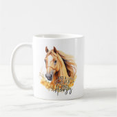 Mug Cheval à l'aquarelle mignonne (Gauche)