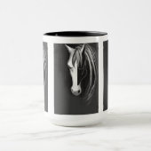 Mug Cheval Abstrait noir et blanc (Centre)