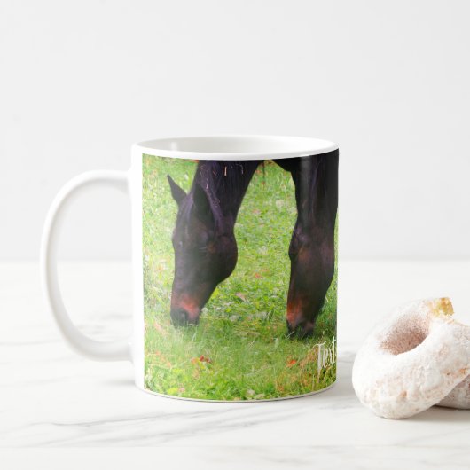 Mug Cheval Amis Pâtage personnalisé (Avec donut)