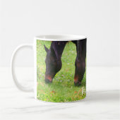 Mug Cheval Amis Pâtage personnalisé (Gauche)