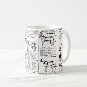 Mug Cheval Antique Publicité Journal Art