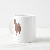 Mug Cheval arabe alezan cabré Art équestre (Devant gauche)