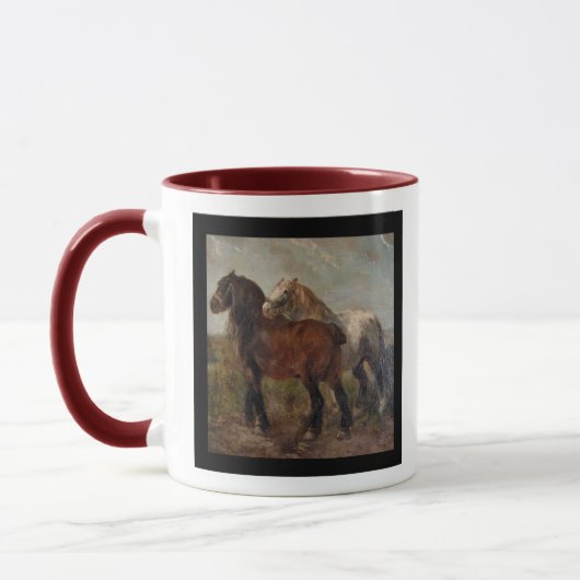 Mug Cheval Belge Brown Peinture fine d'art : (Gauche)