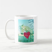 Mug Cheval Blanc Coeur Rouge Saint Valentin (Gauche)