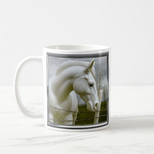 Mug Cheval blanc gracieux (Gauche)