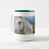 Mug Cheval Blanc/Gris (Devant gauche)
